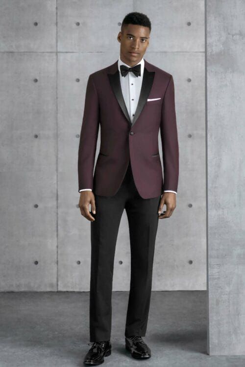 Kenneth Cole Burgundy Empire Tuxedo