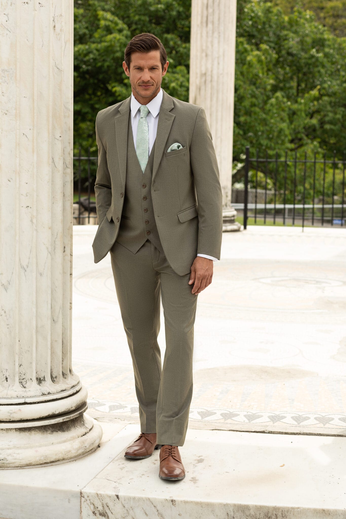 Sage Metro Slim Fit Suit