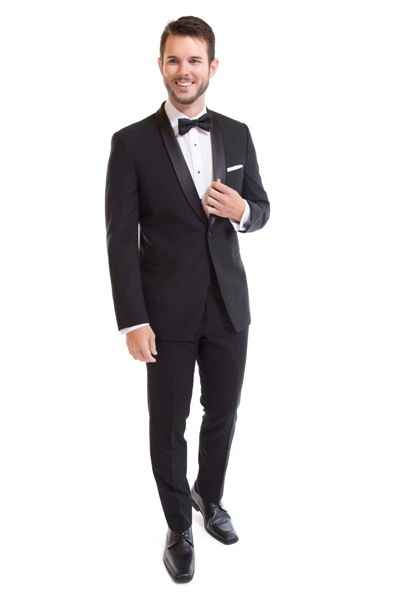 Luxury Black Tie Suit – Modern Shawl Lapel Tuxedo for a Sharp, Sophisticated Look.