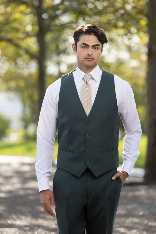 Ike Behar Hunter Green Suit