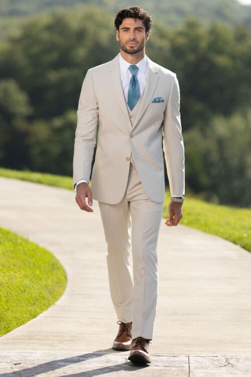 Michael Kors Tan Performance Suit